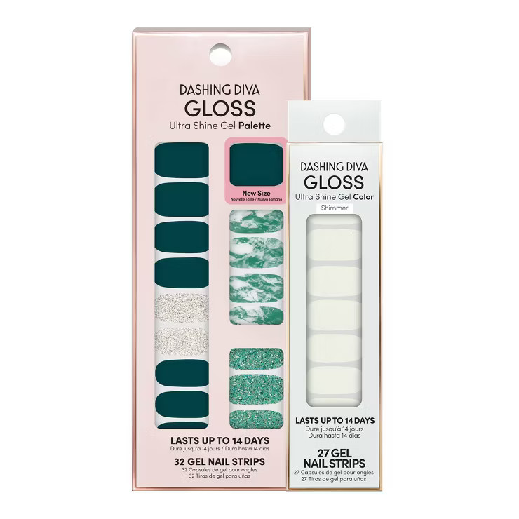Dashing Diva Gloss Ultra Shine Gel Mani Bundle Nail Art - Ivy Opal and Lunar Pearl - 59ct | Target