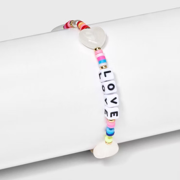 Little Words Project Love with Hearts Stretch Bracelet | Target