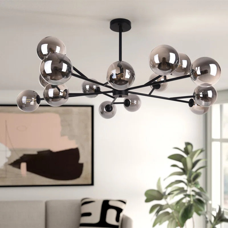 Burness 15 - Light Dimmable Sputnik Modern Linear Chandelier | Wayfair North America