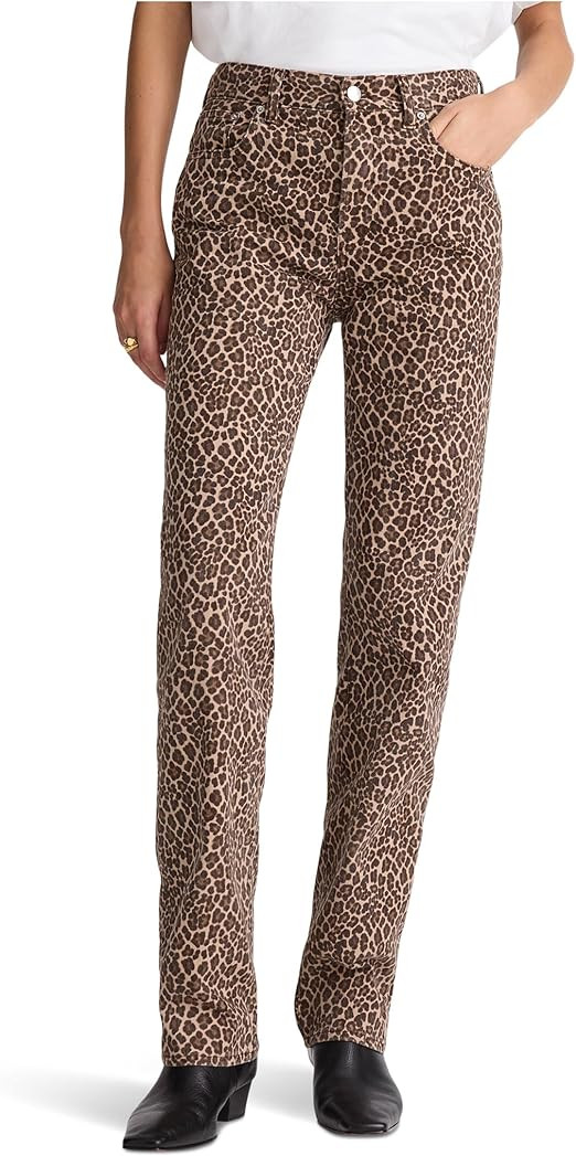 Madewell Womens Longline Straight Jean in Dark Mocha | Amazon (US)