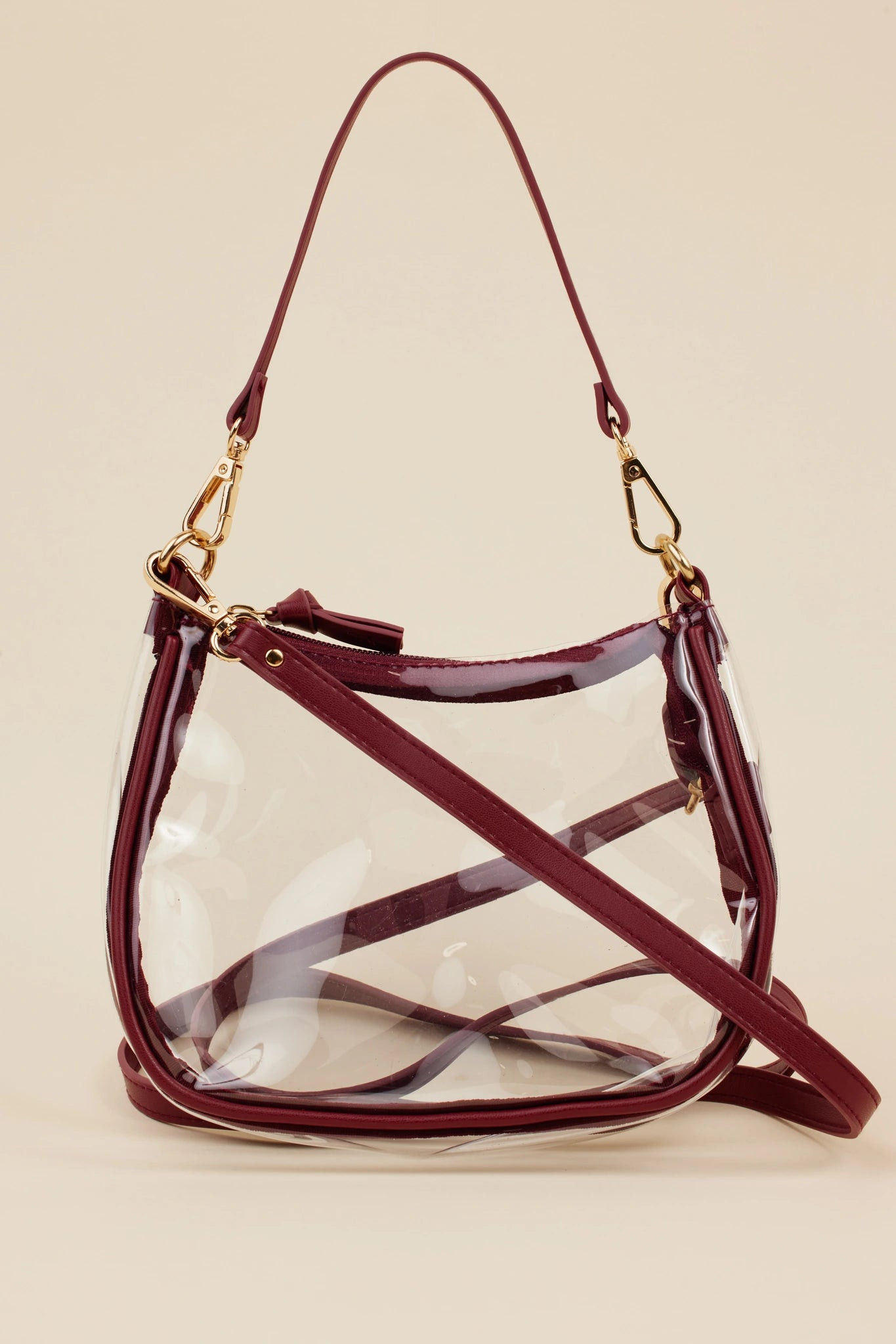 Clear Game Day Bag- Maroon | Avara