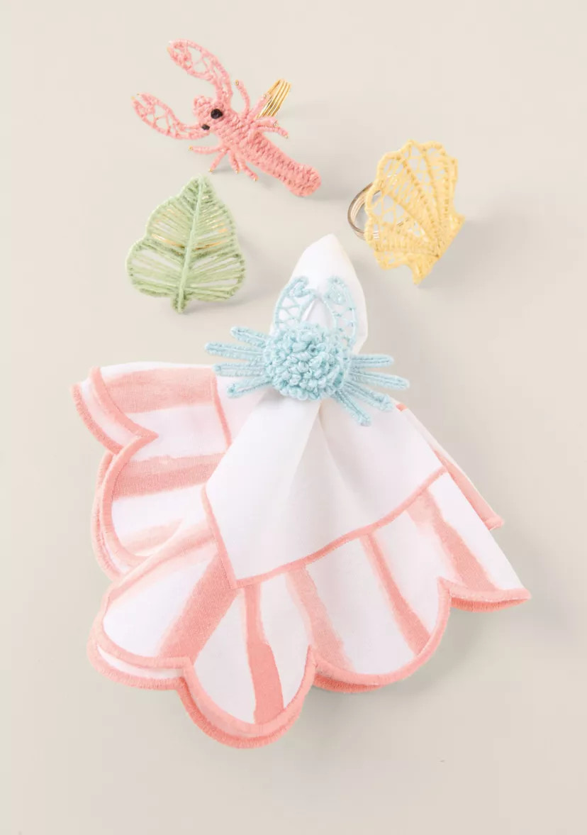 Sewing Down South x  Crown & Ivy™ Set of 4 Kiawah Napkin Rings | Belk