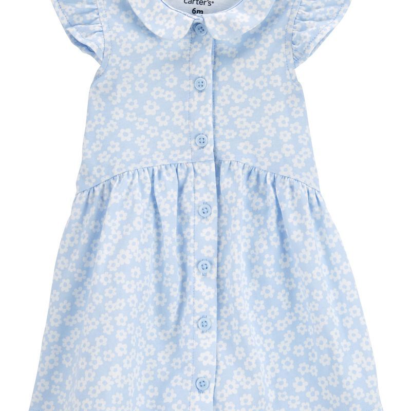 Baby Floral Button-Front Dress | Carter's