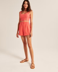 Linen-Blend Pull-On Shorts | Abercrombie & Fitch (US)