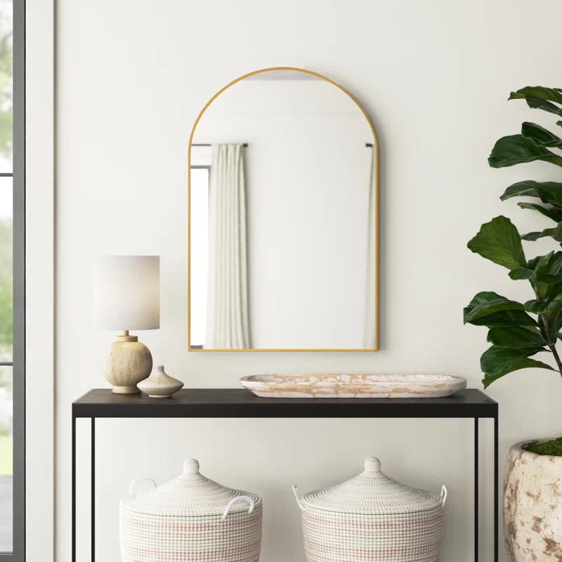Leyburn Arch Metal Wall Mirror | Wayfair North America