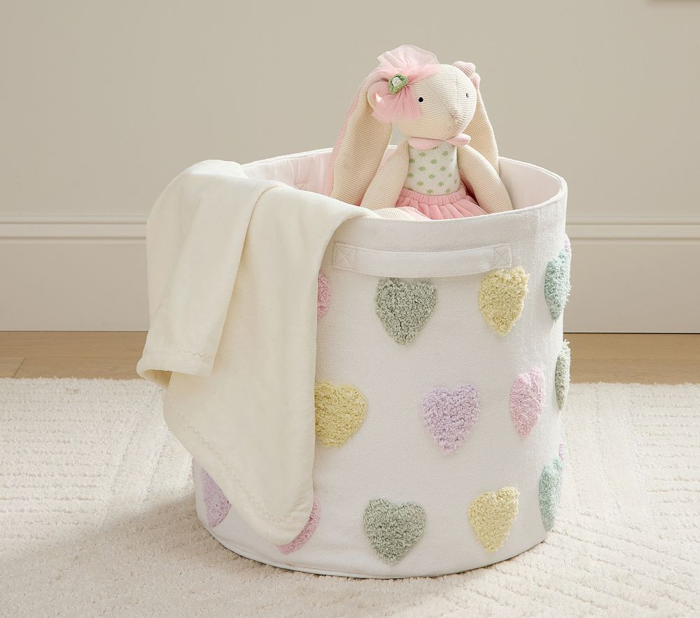Embroidered Hearts Toy Dump | Pottery Barn Kids