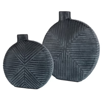 Uttermost Viewpoint Aged Black Vases, Set of 2 | Target