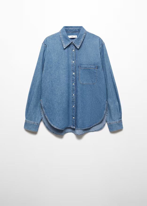 Pocket denim shirt | MANGO (US)
