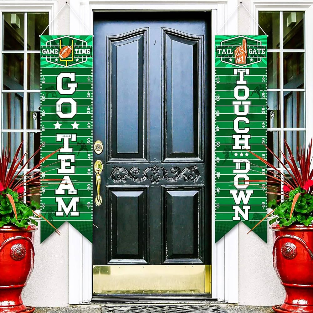 Football Decorations Sign Wall Pennant Banner Football Porch Sign Welcome Banner for Sport Theme ... | Amazon (US)