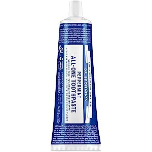 Dr. Bronner’s - All-One Toothpaste (Peppermint, 5 ounce, 3-Pack) - 70% Organic Ingredients, Natural  | Amazon (US)
