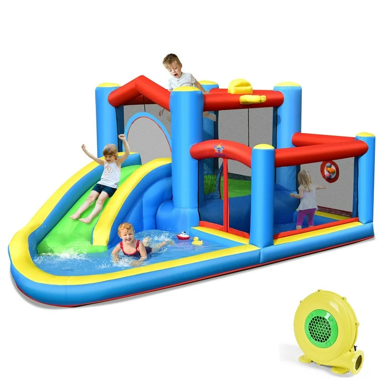 Infans Inflatable Kids Water Slide Outdoor Indoor Slide Bounce Castle with 480W Blower | Walmart (US)