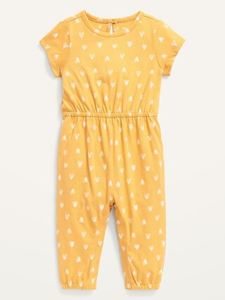 Short-Sleeve Jersey Jumpsuit for Baby | Old Navy (US)
