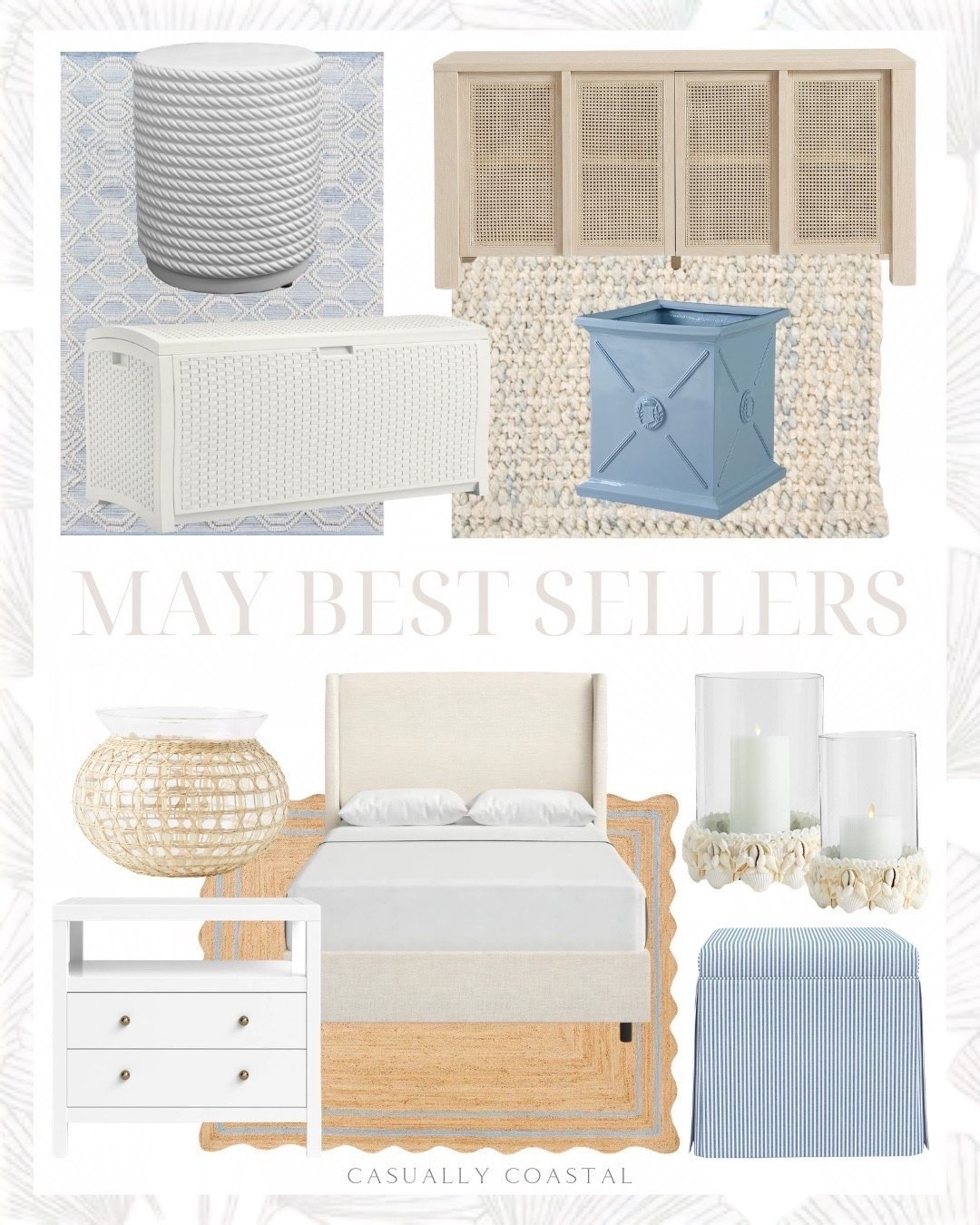 May Best Sellers

Coastal home, coastal decor, coastal rug, coastal ottoman, coastal bed, coastal vase, coastal nightstand, coastal planter, coastal side table, wayfair side table, indoor outdoor side table, Tilly upholstered bed, wayfair bed, king bed, cane buffet, pottery barn buffet, wayfair rug, blue rug, geometric indoor rug, shell hurricane candle holder, Serena & lily rug, scallop jute rug, 5x7 rug, neutral rug, 2 drawer nightstand, wicker deck box, outdoor storage box, ivory and blue area rug, 8x10 rug, blue planter, seagrass vase, upholstered storage ottoman, striped ottoman

#LTKHome