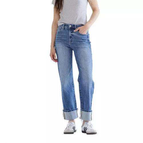 Women's Mica Denim Cuffed Relaxed Fit Straight Jeans | Scheels Sports