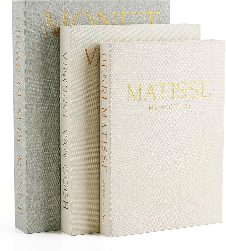 Set of 3 Linen Decorative Books for Home Decor,Modern Faux Decor Book for Decoration,Aesthetic Fa... | Amazon (US)