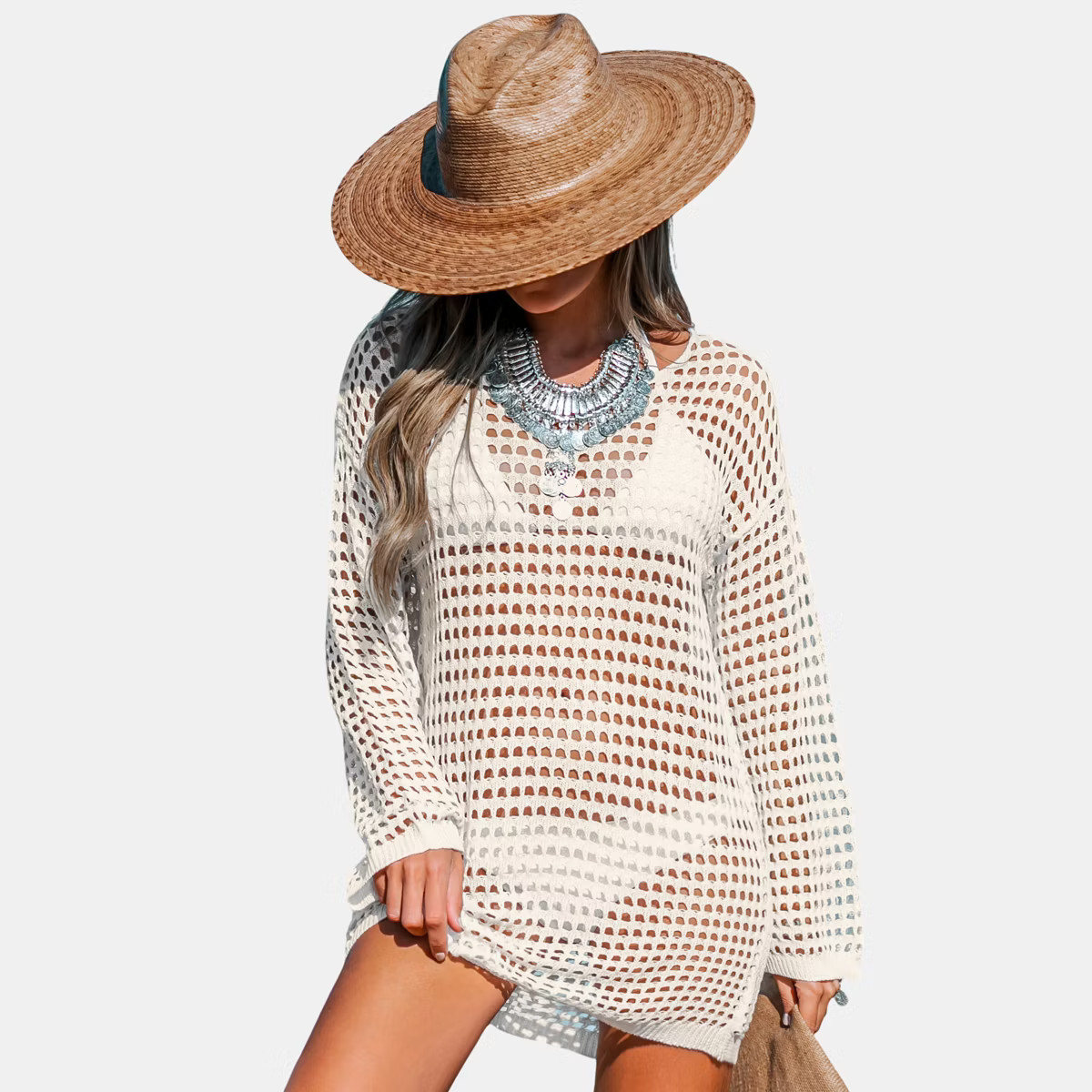 Women's Crochet Knit Swim Cover-Up -Cupshe | Target