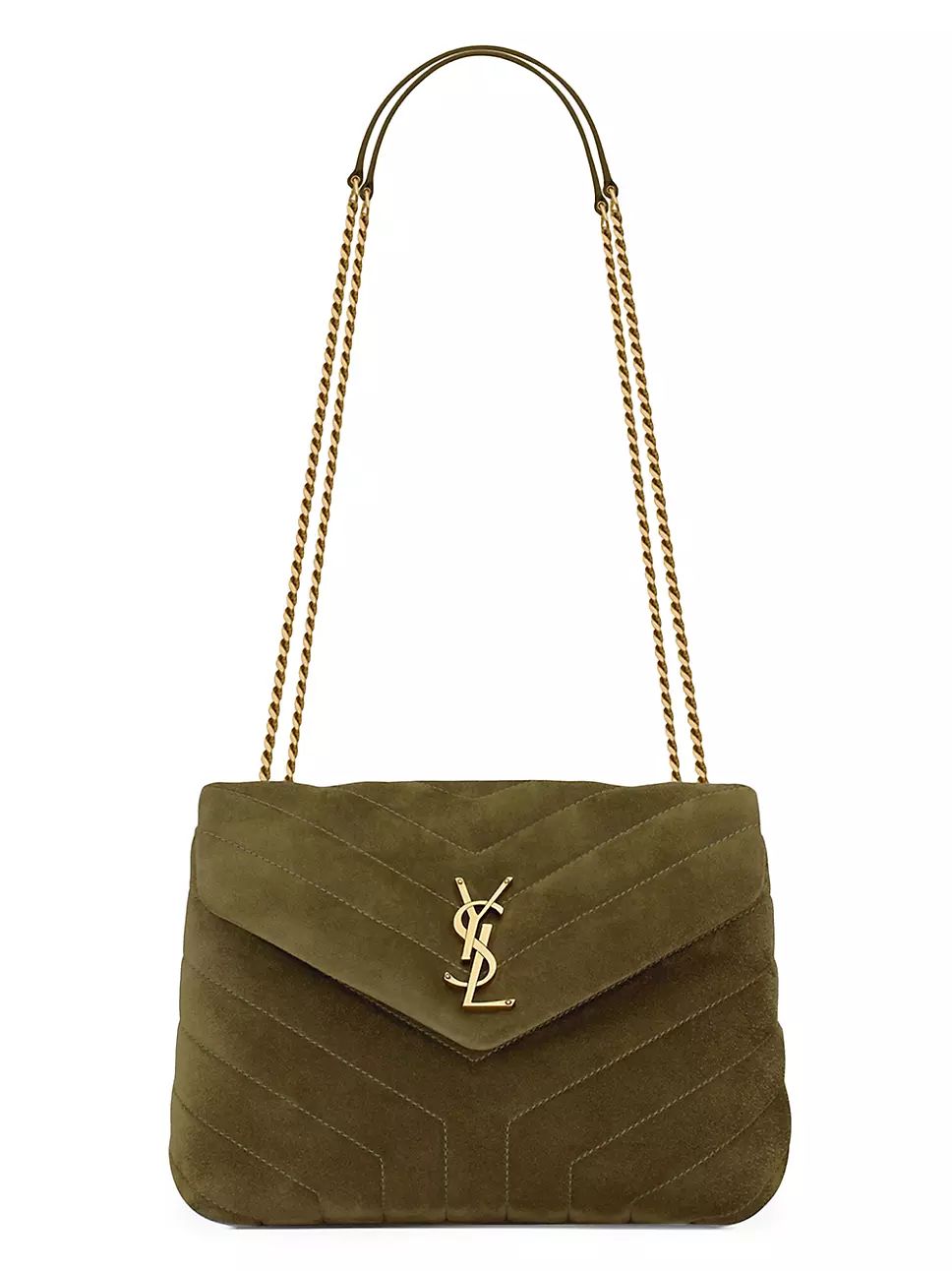 Saint Laurent Small Loulou Matelass Suede Shoulder Bag | Saks Fifth Avenue