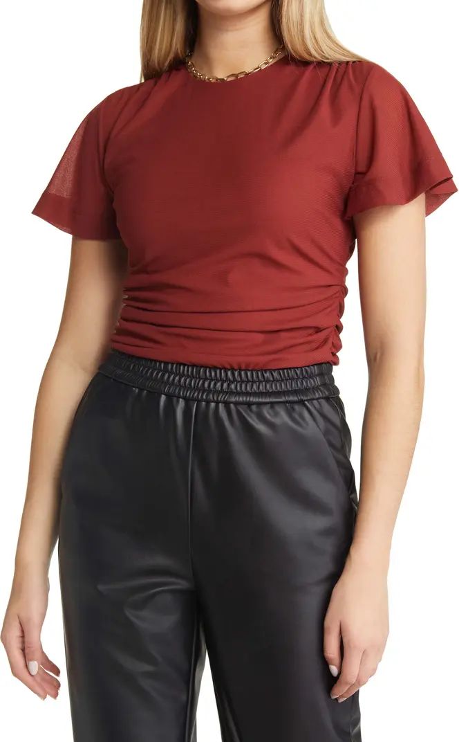 Halogen® Crewneck Mesh Top | Nordstrom | Nordstrom