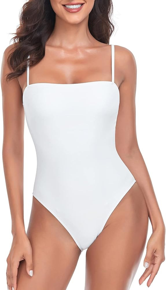 RELLECIGA Women's Bandeau One Piece Swimsuits | Amazon (US)