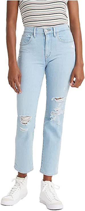Levi's Women's 724 High Rise Straight Crop Jeans | Amazon (US)