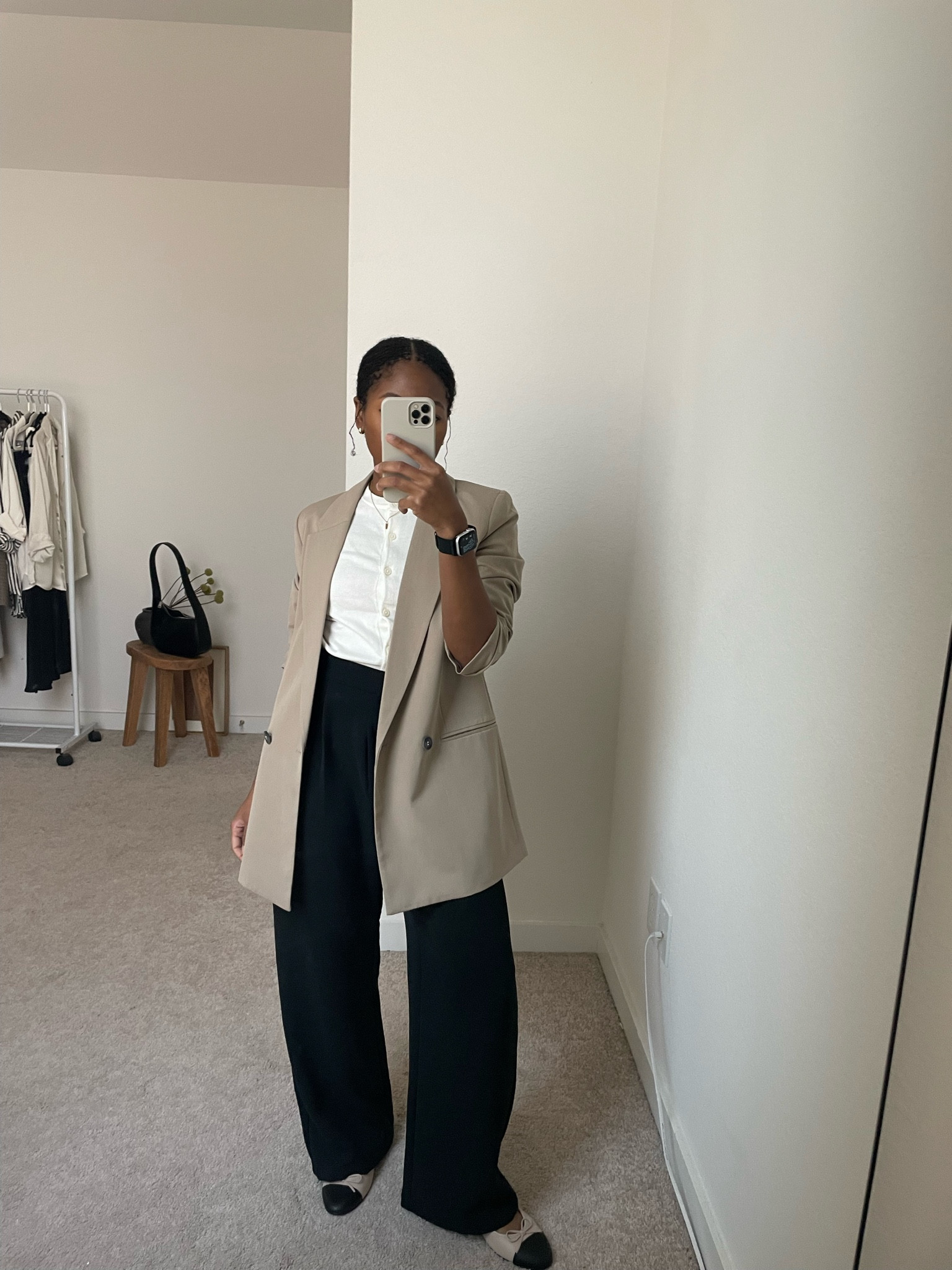 Spring outfit inspo for work 

cream cardigan, black trousers, beige blazer, business outfit, professional, Mary Jane’s, Chanel flats dupes 



#LTKfindsunder50 #LTKworkwear #LTKSeasonal
