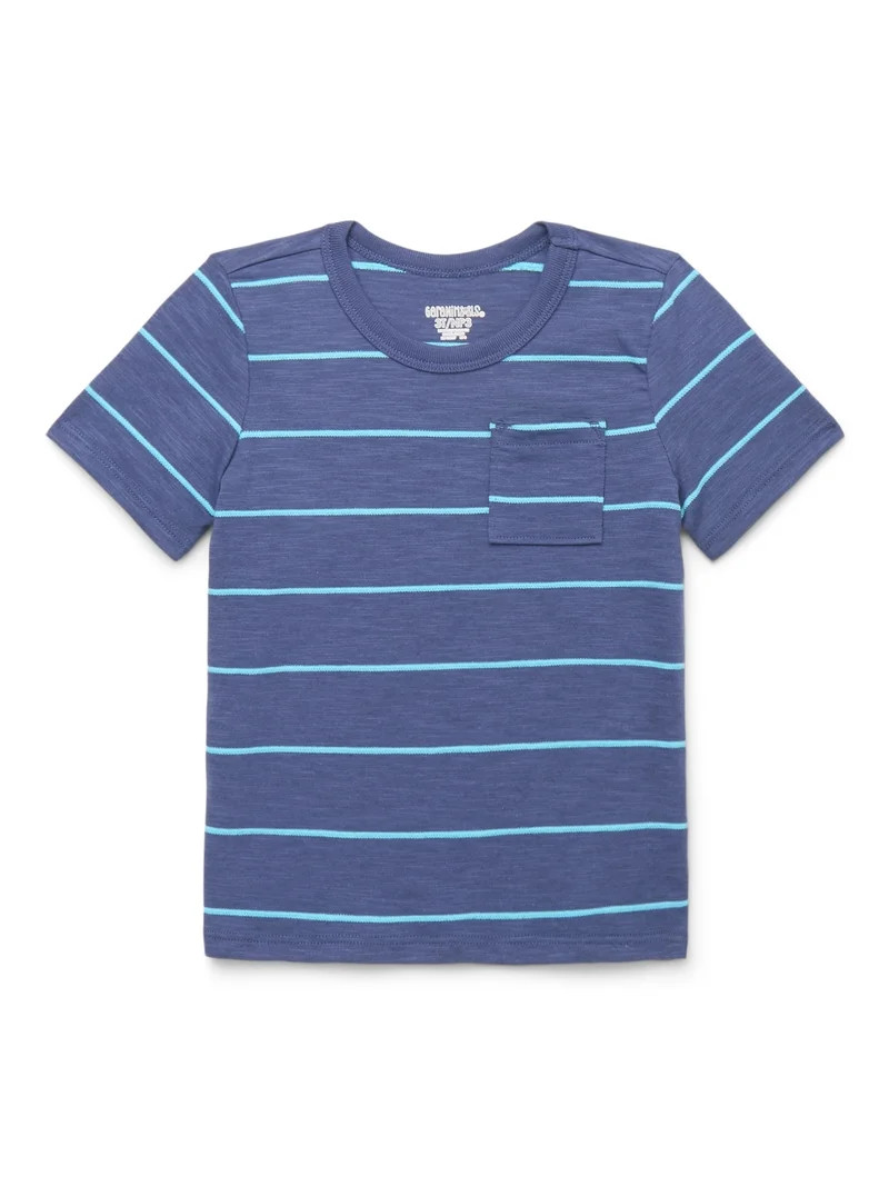 Garanimals Toddler Boy Short Sleeve Stripe Pocket T-Shirt, Sizes 18M-5T | Walmart (US)