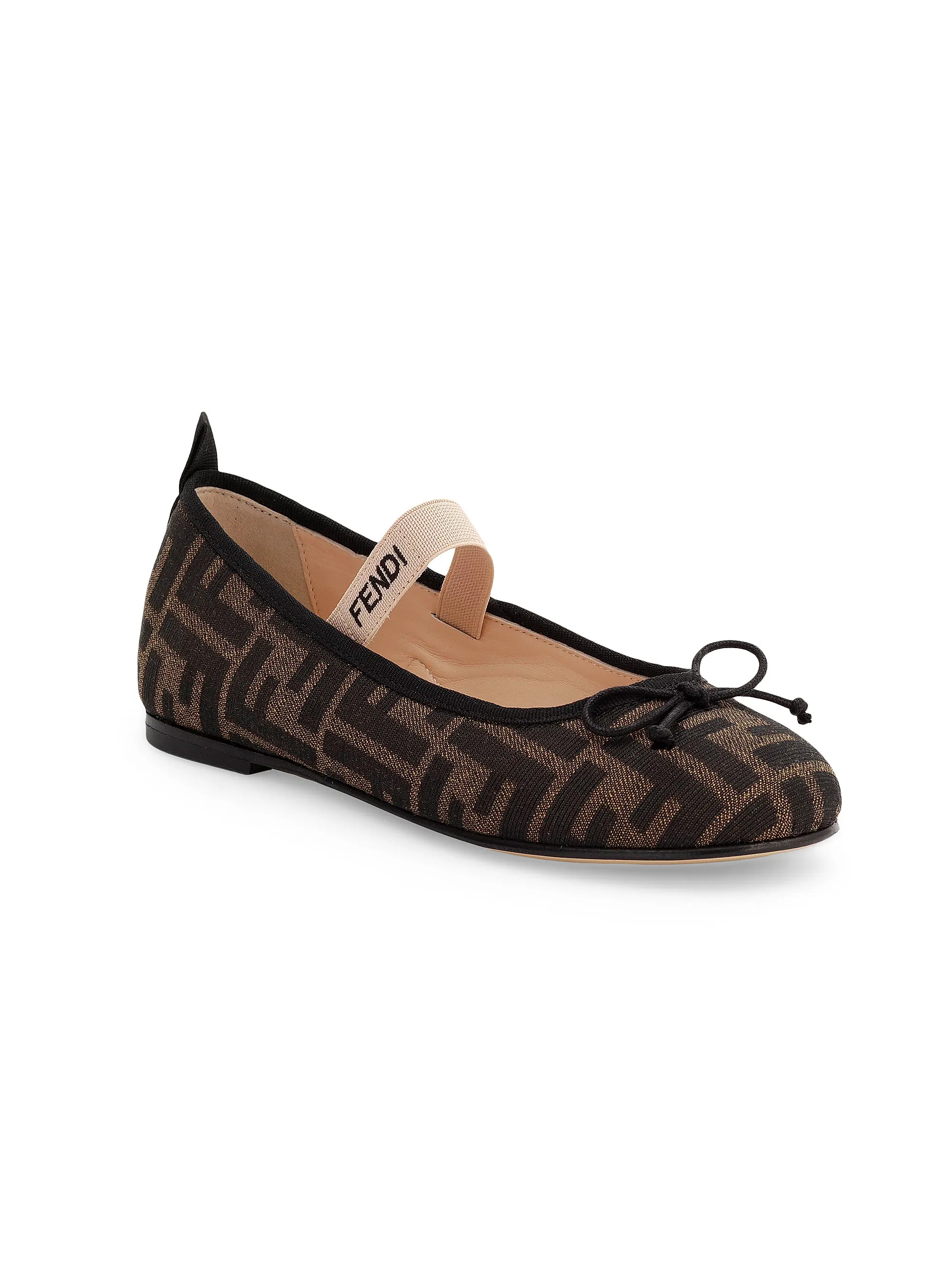Fendi Girl's FF Bow Ballerina Flats | Saks Fifth Avenue | Saks Fifth Avenue