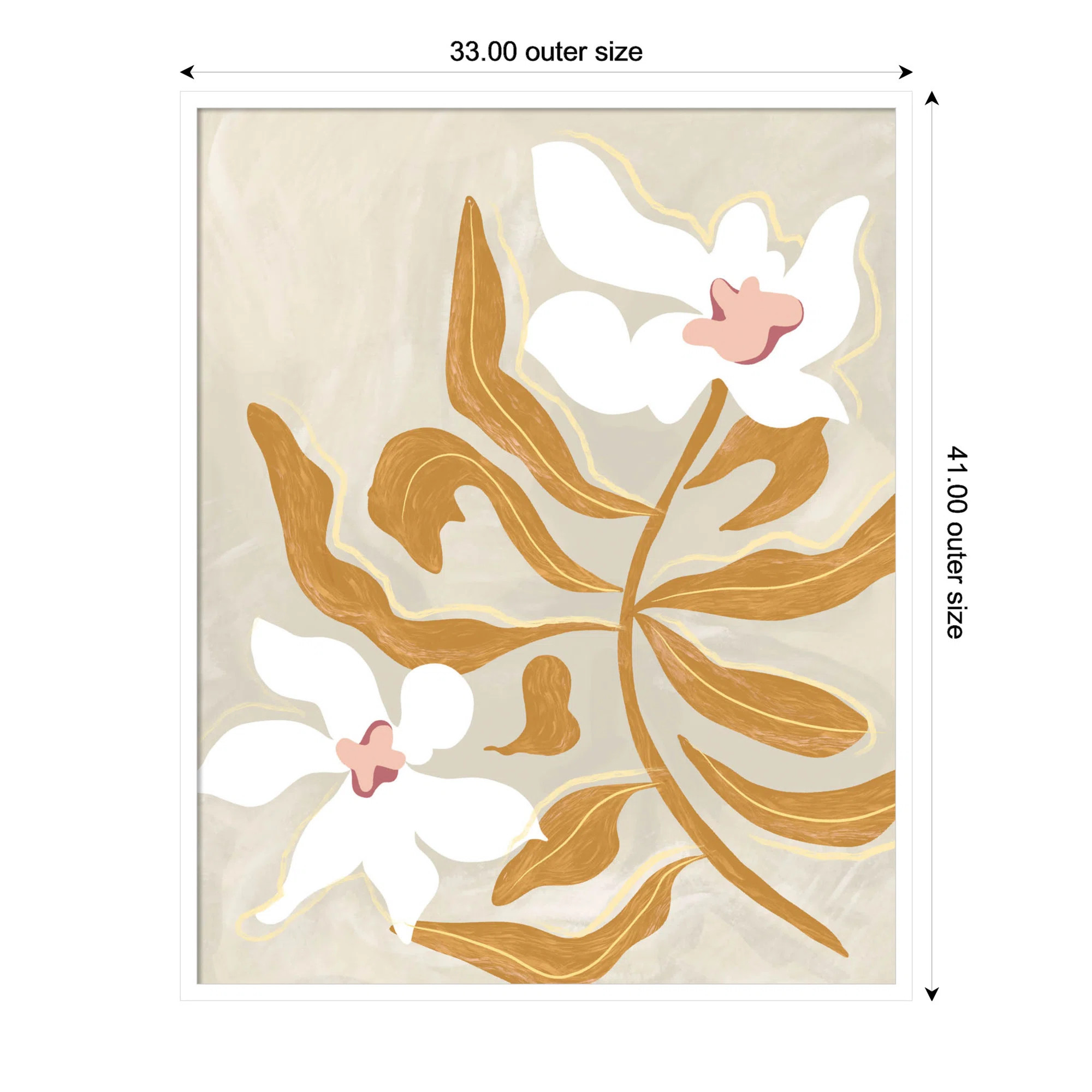 Flower Flower Flower by Arty Guava Wood Framed Wall Art Print | Joss & Main