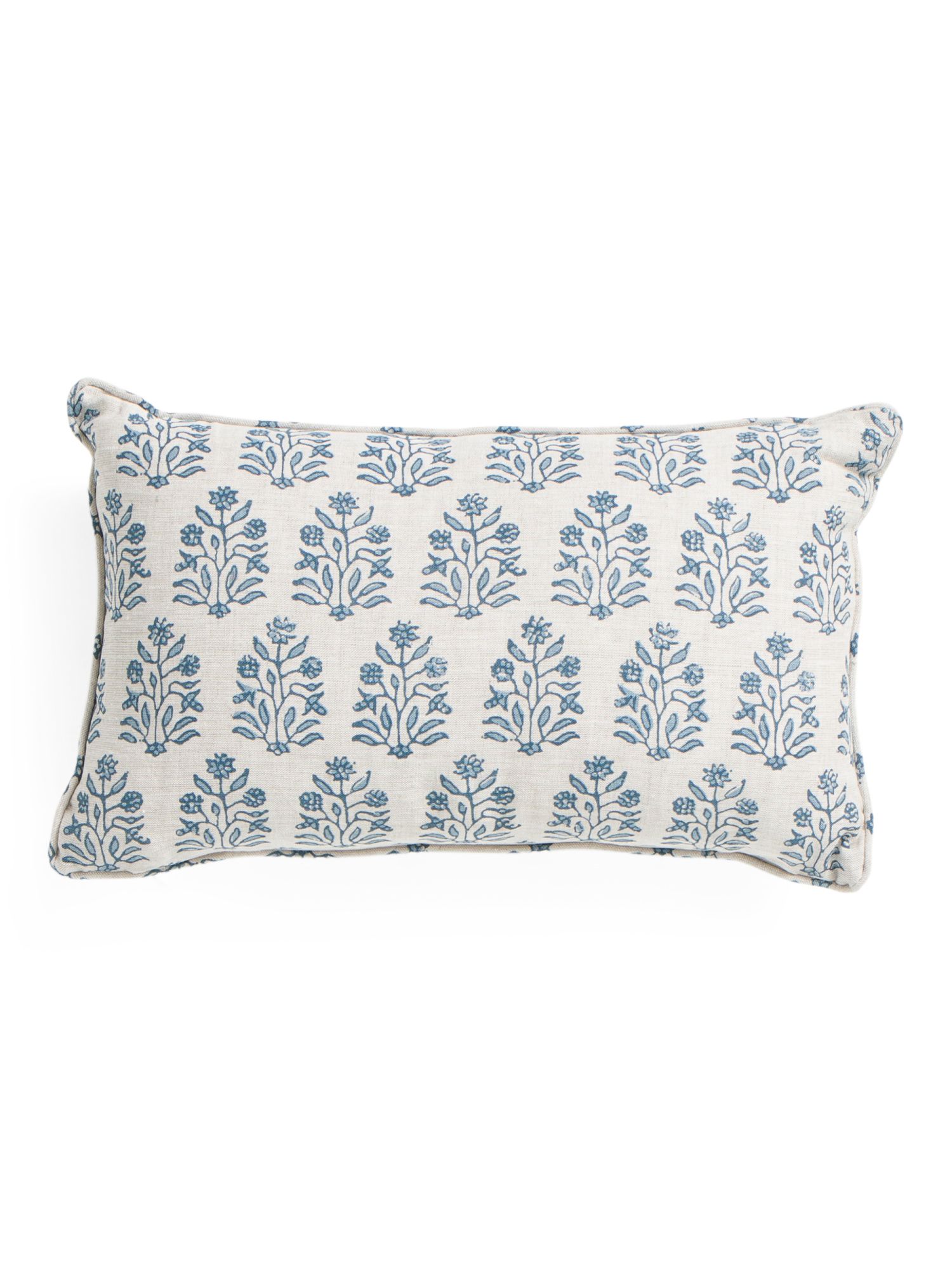 12x20 Linen Floral Block Print Pillow | The Global Decor Shop | Marshalls | Marshalls