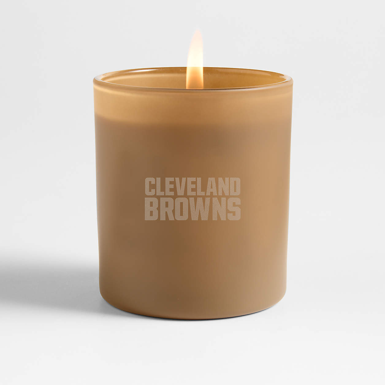 NFL Cleveland Browns Monochrome No. 4 Suede 1-Wick Scented Candle - Cardamom, Amber and Oakmoss +... | Crate & Barrel