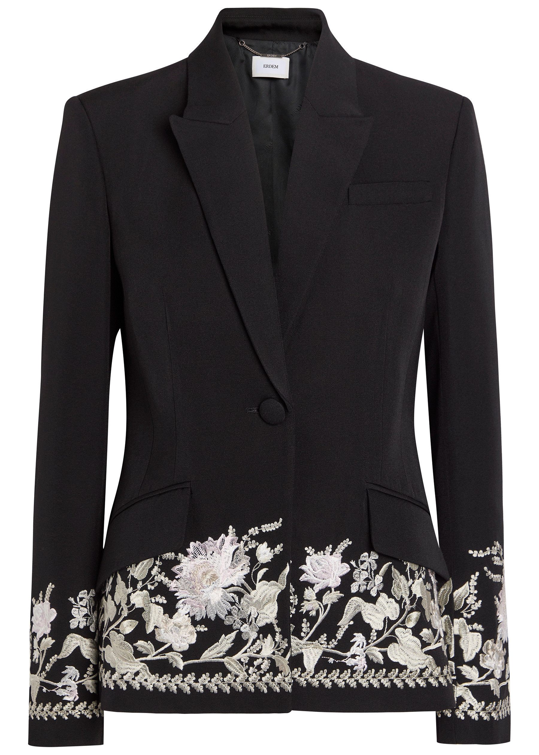 Floral-embroidered wool blazer | Harvey Nichols