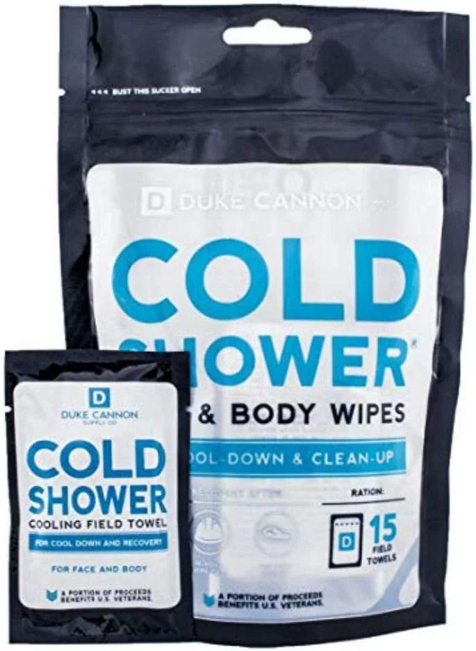 Duke Cannon Supply Co. Cold Shower Cooling Field Towel and Body Wipes, Pack of 15 - Individually ... | Walmart (US)