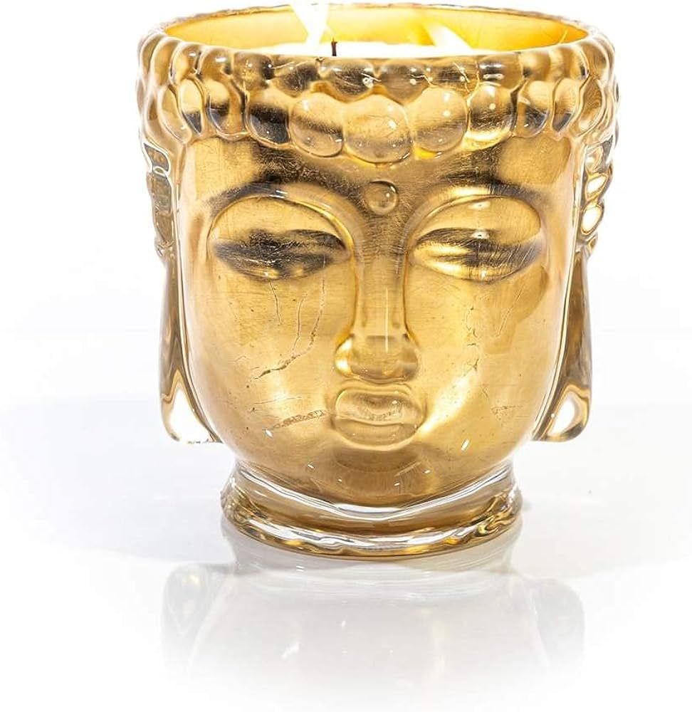24K Gold Buddha Royale Candle | Glass Buddha Head Candle Vessel Hand Filled with a Proprietary So... | Amazon (US)