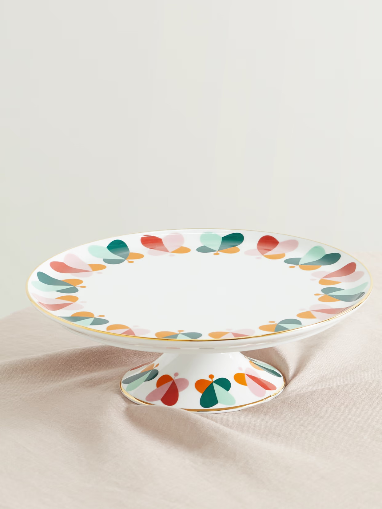 La DoubleJ - Gold-plated Porcelain Cake Stand - White | NET-A-PORTER (US)