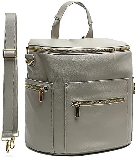 Amazon.com : Leather Diaper Bag Backpack by Miss Fong, Baby Bag, Backpack Diaper Bag with Changin... | Amazon (US)