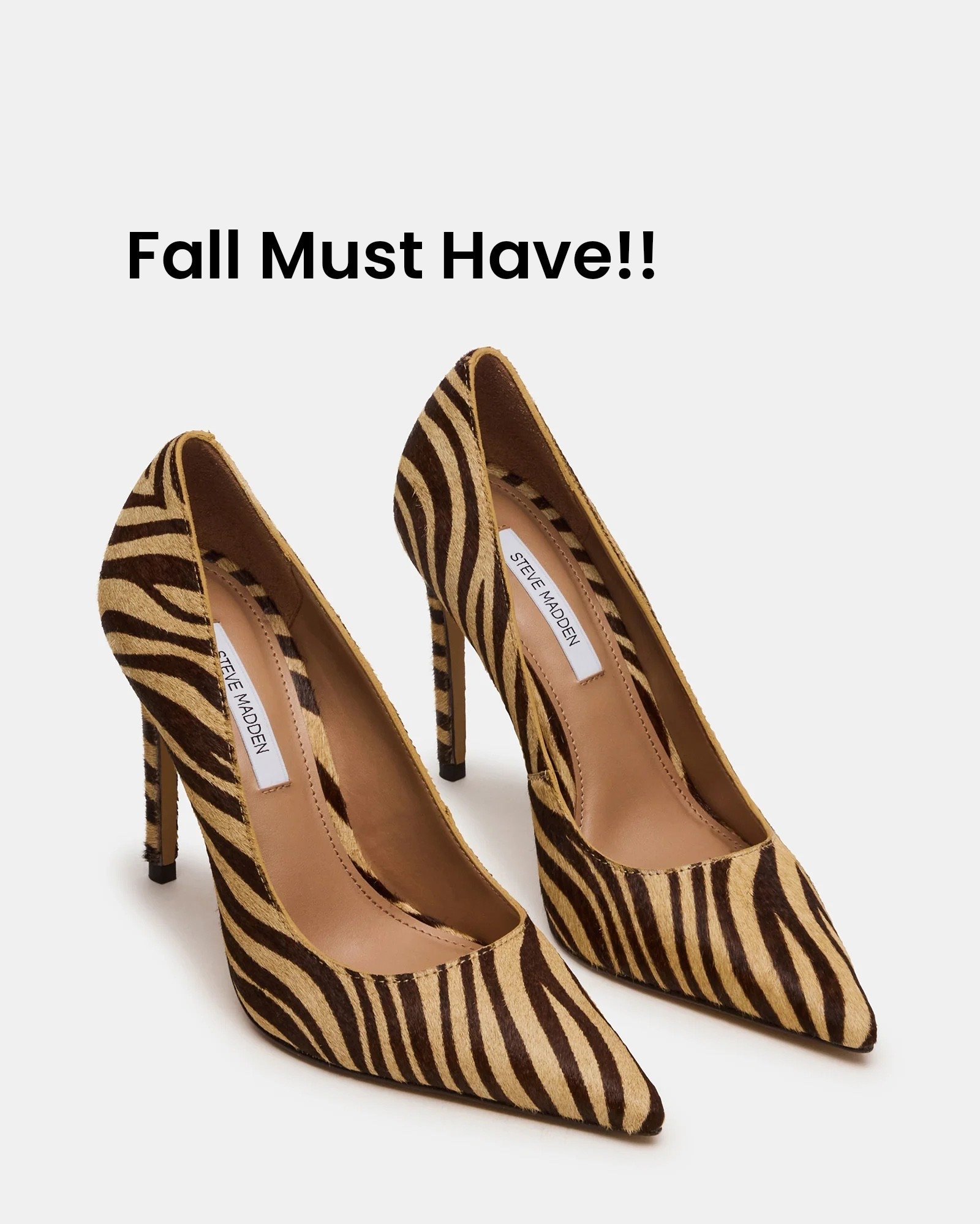Consider this your sign that animal print is a neutral. 🤎 These zebra print pumps instantly make a simple outfit feel a little more luxe. Pair them with black, denim, chocolate brown or your favorite neutrals.

Linked on LTK ✨

#LTKStyleTip #LTKShoeCrush #LTKWorkwear #AnimalPrint #StatementShoes #SteveMadden