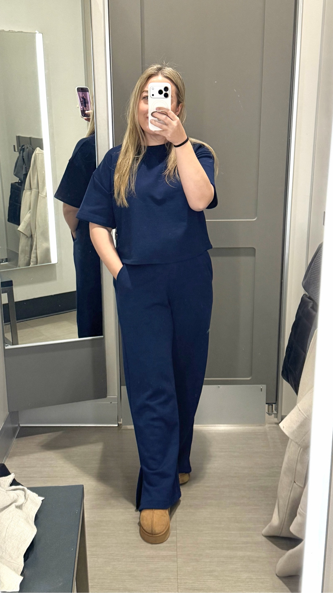 I went in for paper towels.
I left with a new personality. 🛒

Because why is @Target so good at this?? This matching lounge set came home with me immediately — and in BLUE?? Outside my neutral era but honestly… she’s chic and she WILL sell
out. 

It also comes in a neutral and a gorgeous cranberry, so yes, I’m already mentally justifying a second set for “laundry purposes.”

This is that elite tier elevated loungewear that works for coffee runs, school drop-off, travel days, or couch lounging while still looking put together. Soft, flattering, and zero frumpy energy.

Comment SHOP and tell me which color you are grabbing?💙🤍❤️


#targetfinds #targetstyle #targetfashion #loungewearset #matchingset #comfychic #everydaystyle #womenover35style #momstyle #affordablefashion #cozyoutfit #athleisurestyle #casualchic 

#LTKOver40 #LTKootd #LTKMidsize
