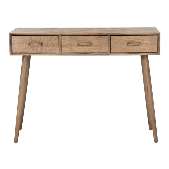 Albus 3 Drawer Console Table Chocolate - Safavieh | Target