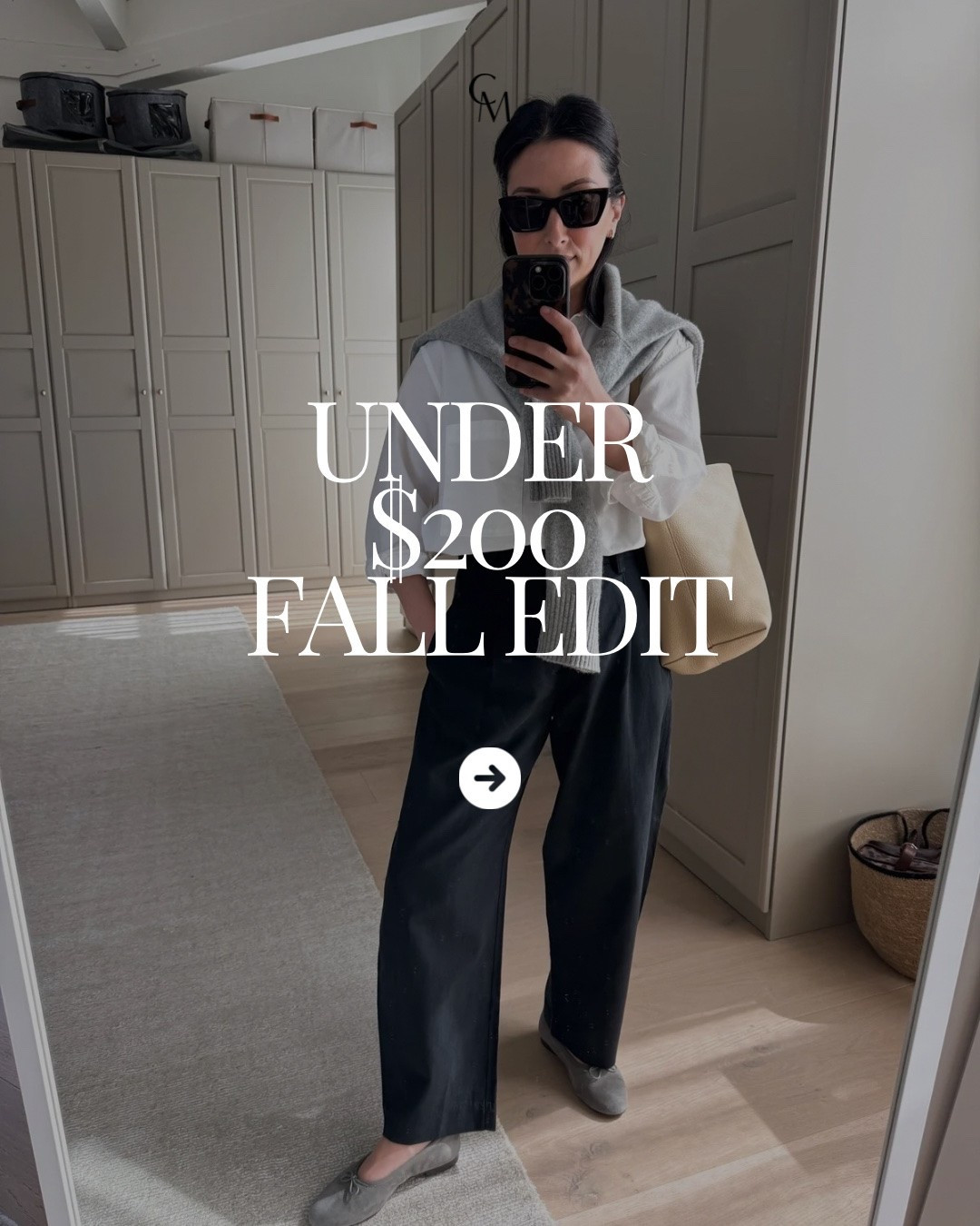 The under-$200 pieces I’m actually wearing and would recommend adding to your wardrobe - comfortable, versatile, and easy to style.

Madewell barrel trousers petite 0
Gap sweater petite small
Carlson jacket xs
Athleta barrels 2 petite
Madewell jacket small
Sam Edelman loafers 5
Pistola cargos 25 petite - regular is petite-friendly as well
Quince bucket bag
Electric Picks earrings
Electric Picks necklace
Varley cargo pants 25" xs