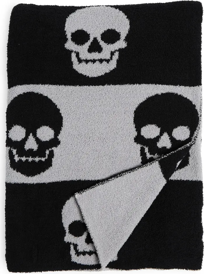 Stripe Skulls Plush Throw Blanket | Nordstrom Rack