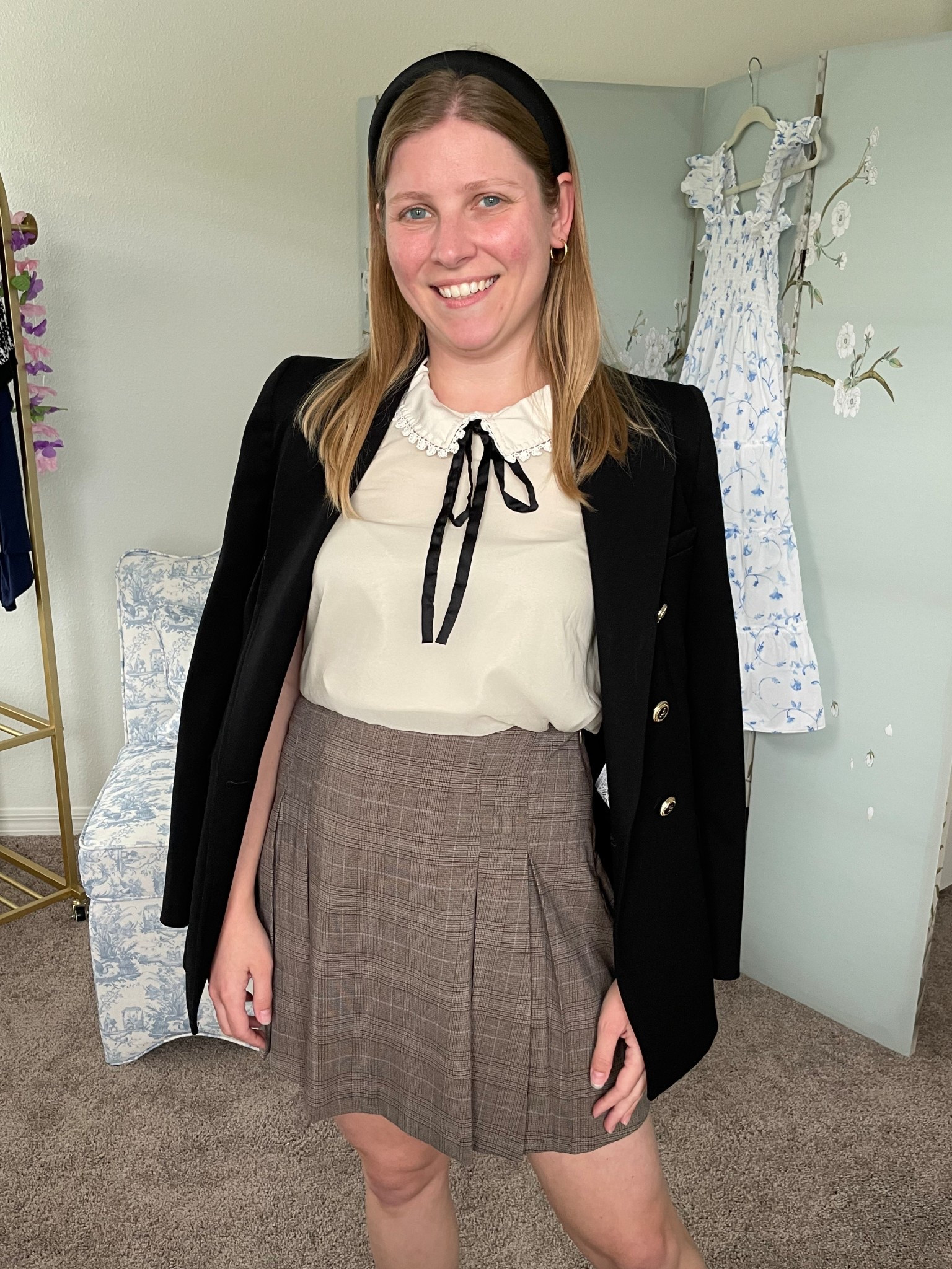 The perfect pleated plaid skirt for the office. Not too short and not too long! Only $50. Wearing a size 4  

#LTKFindsUnder50