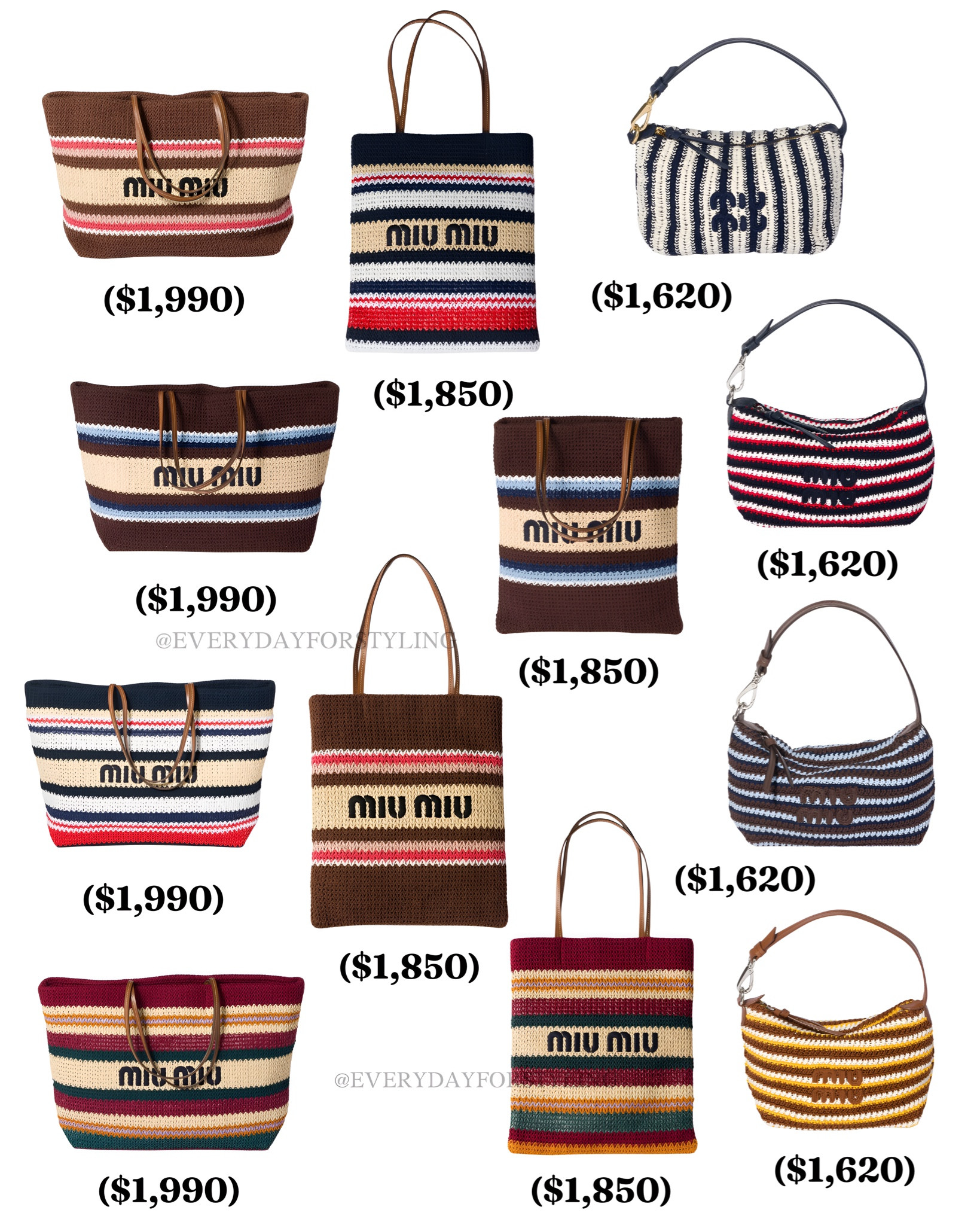 Miu Miu just dropped the most talked about bag collection of the summer — and every single one is completely irresistible 👜🤎

Miu Miu bags 2026, Miu Miu crochet bag, Miu Miu stripe tote, Miu Miu hobo bag, Miu Miu shopper bag, viral designer bags 2026, Miu Miu summer collection, most wanted bags 2026, luxury crochet bags, designer bag edit 2026, Miu Miu bag colourways, it bag summer 2026, Miu Miu fashion, investment bags women, designer bags worth buying, luxury handbag edit, most coveted bags 2026, Miu Miu stripe collection, fashion it bag 2026, everydayforstyling 

#MiuMiuBags2026, #ViralDesignerBags, #MiuMiuCrochetBag, #ItBagSummer2026, #LuxuryBagEdit2026​​​​​​​​​​​​​​​​

#LTKTravel #LTKSeasonal #LTKootd