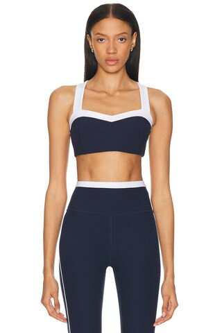 Beyond Yoga Spacedye Trophy Bra in Navy | FWRD 