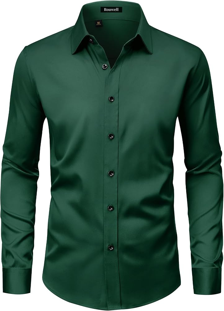 Men’s Wrinkle Free Dress Shirts Long Sleeve Stretch Slim Fit Business Casual Wedding Button Dow... | Amazon (US)