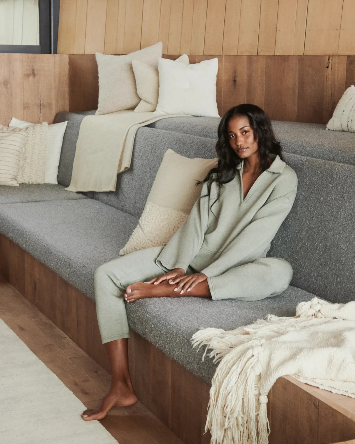 Long Sleeve Polo Top | Spanx