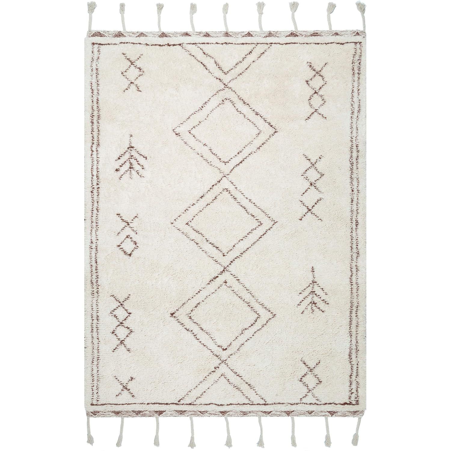 nuLOOM MTGP02A Moroccan Twist Shag Rug, 6' x 9', Beige | Amazon (US)