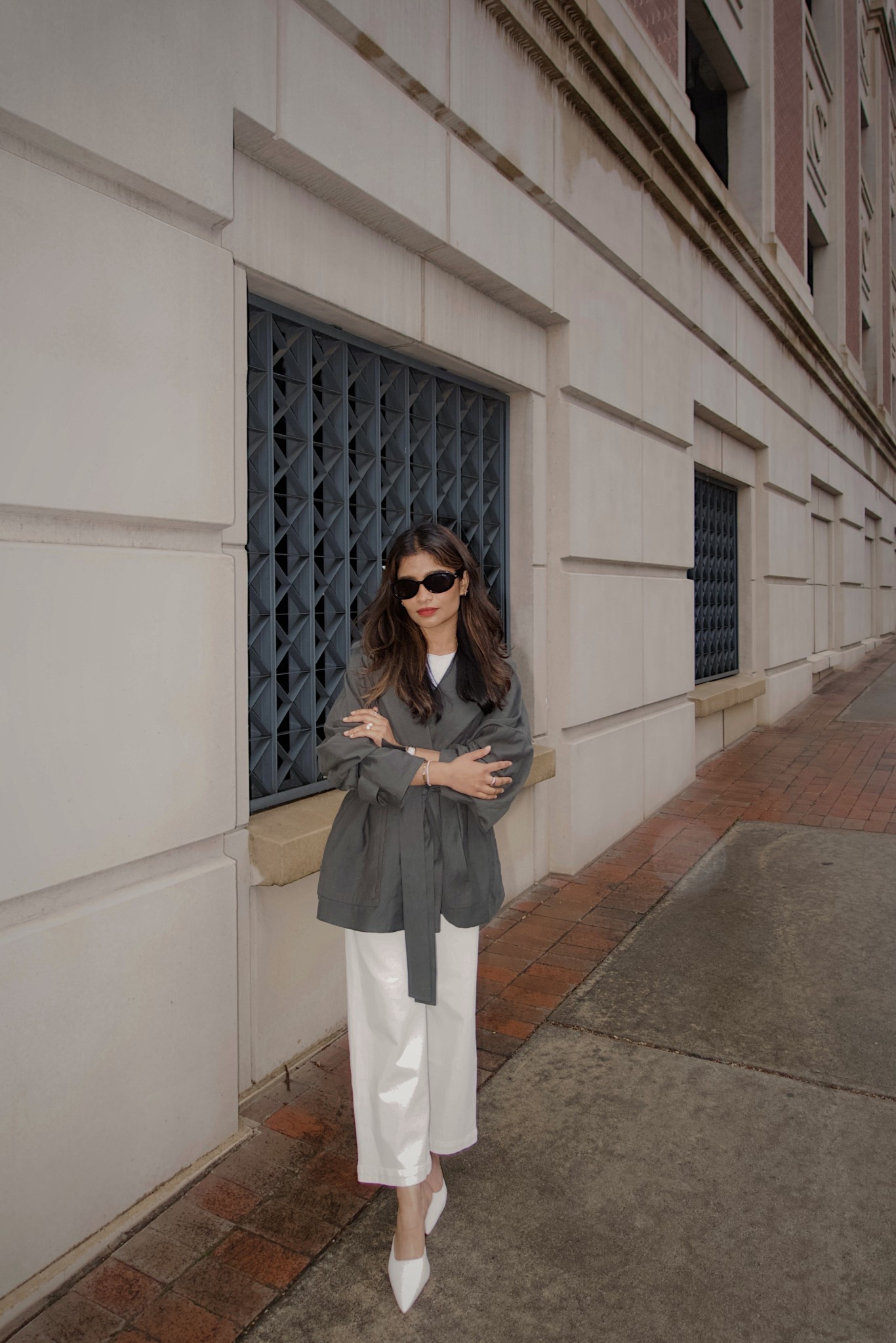 Flowy lightweight trench coat that can be worn many ways: untied or tied. Runs oversized and also comes with elastic in the back. Comes in two colors. I’m wearing xs. 

Wearing 25 in jeans (linking similar pants from Amazon since this is low in stock—I wear size 4 in Amazon one) 

#LTKPetite #LTKSeasonal #LTKootd