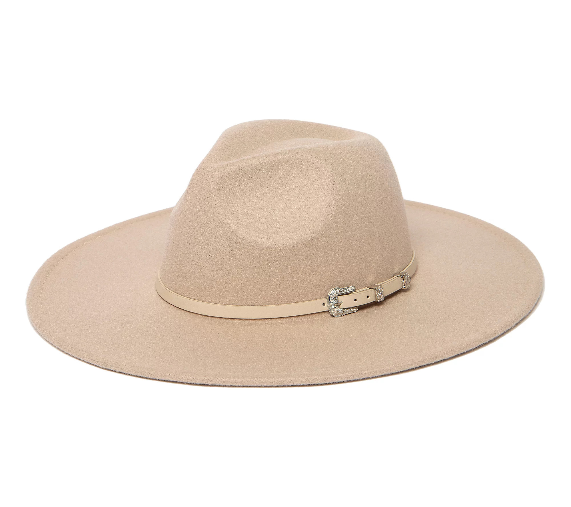 San Diego Hat Co. Pinch Crown Fedora with Weste rn Buckle | QVC