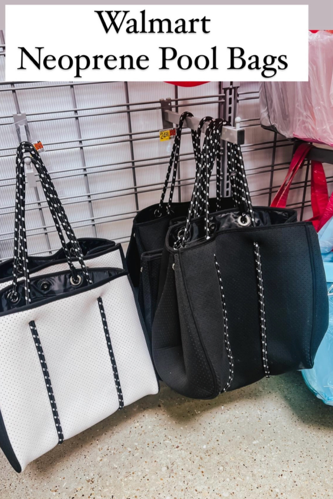 Walmart neoprene pool bags! These are sooo good.

#LTKswim #LTKfindsunder50 #LTKitbag