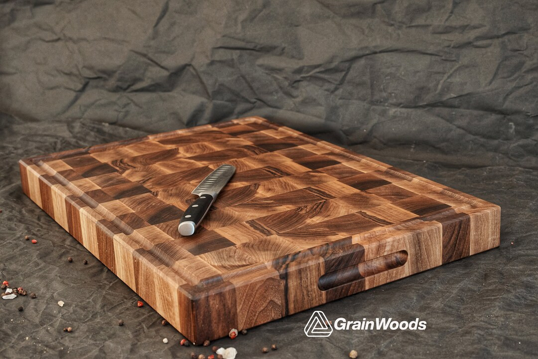 Personalized Double Sided Walnut Cutting Board, Reversible Butcher Block End Grain Cutting Boards... | Etsy (US)
